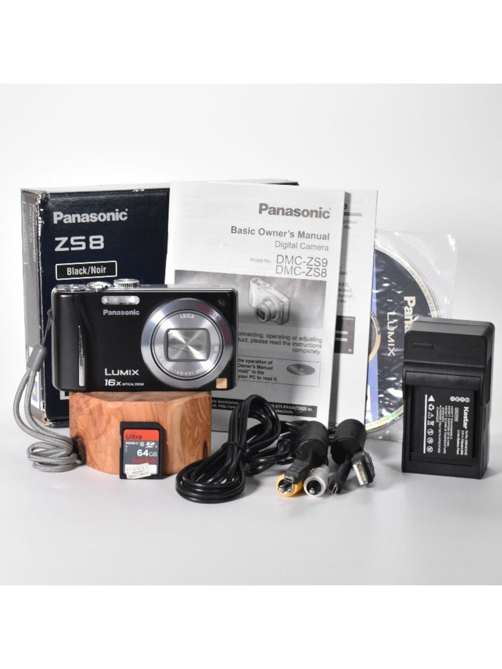 Panasonic Lumix DMC-ZS8 Digital Camera 14.1MP 16x Optical Zoom HD Video 64GB SD
